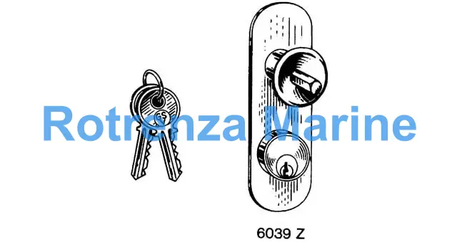 LOCK CABINET W/CYLINDER #6039Z, KNOB PLATE W:30MM LEFT