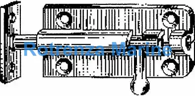 BARREL BOLT W/FLAT STRIKING, PLATE BRASS W:45XL:100MM 2512A