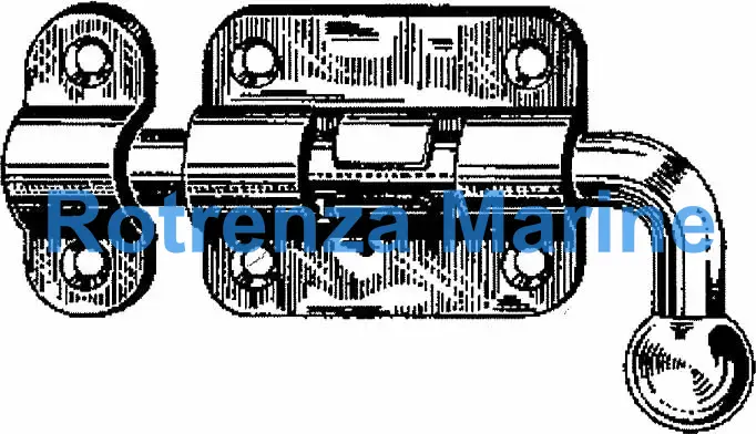 BARREL BOLT W/SURFACE STRIKING, PLATE BRASS W:70XL:90MM #2526