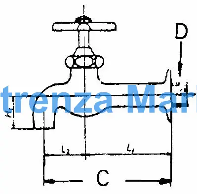 FAUCET WALL LONG SHANK 13(1/2)