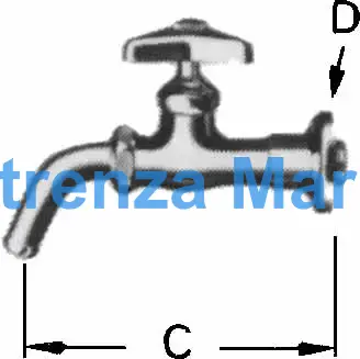 FAUCET WALL W/ADJUSTABLE, FLANGE 13(1/2)