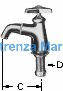 FAUCET LAVATORY 13(1/2), WITH ROTARY SPOUT