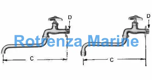 FAUCET WALL W/UNDERSIDE SWIVEL, SPOUT & AERATOR 13(1/2)