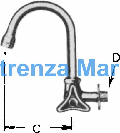 FAUCET WALL RIGHT HAND W/GOOSE, SWIVEL SPOUT & AERATOR 13(1/2)