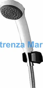SHOWER HEAD HAND HELD PF1/2, PLASTIC W/1.2MTR RUBBER HOSE