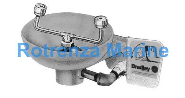 EYE WASH WALL MOUNTING TYPE, PLASTIC BOWL