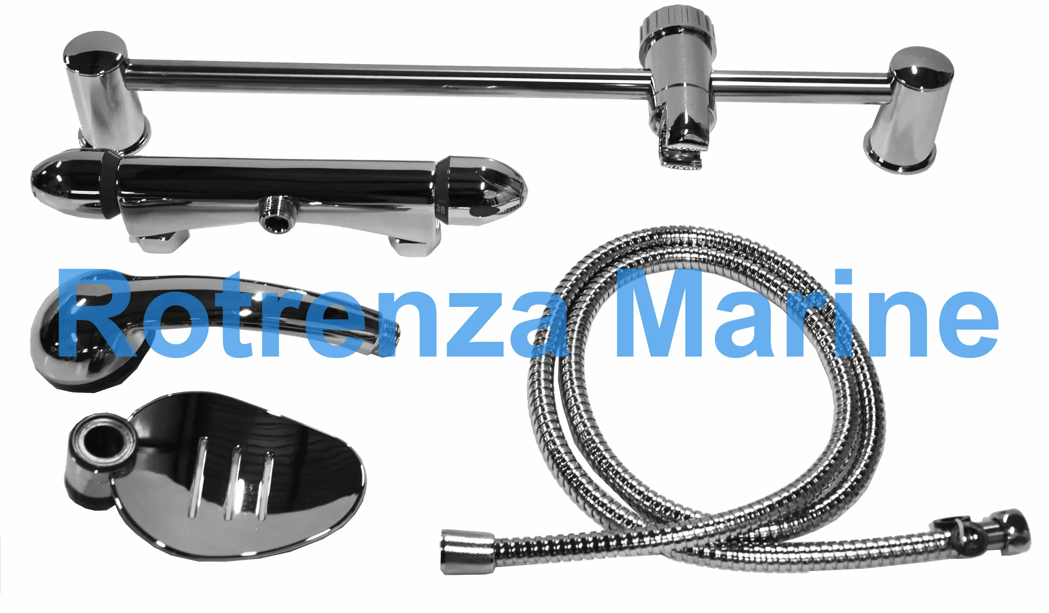 HAND SHOWER SET WATERLINE 1/2", W/RAIL/TRAY & THERMO SA020902