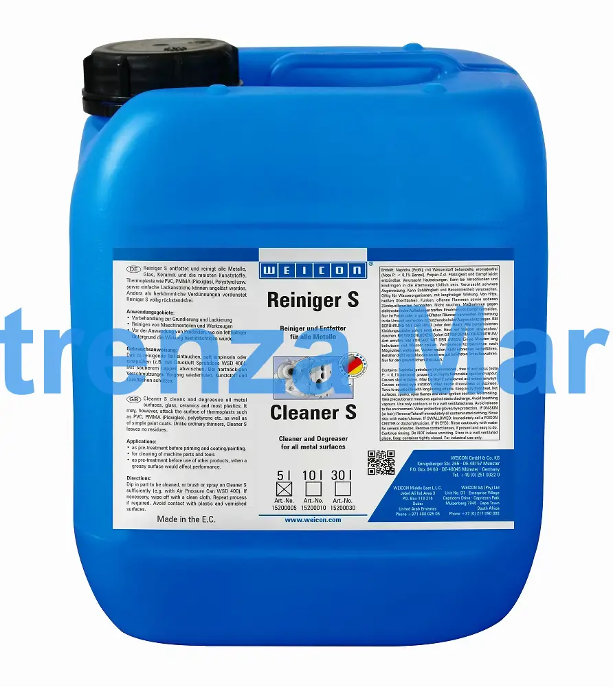 REMOVER OILY & GREASY SOILING, WEICON CLEANER S 5LTR