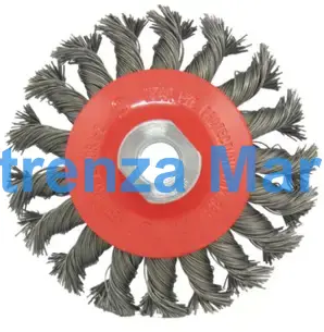 BRUSH CONICAL WHEEL PLAITED SS, 100MM F/DERUSTINGBRUSH MAG9000  