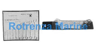WRENCH SET OPEN & 12-POINT BOX, 7X7 TO 24X24MM 18'S