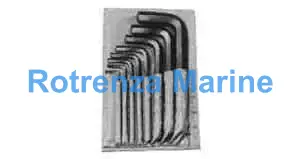 WRENCH SET ALLEN HEXAGON, 2.5-12MM 8'S