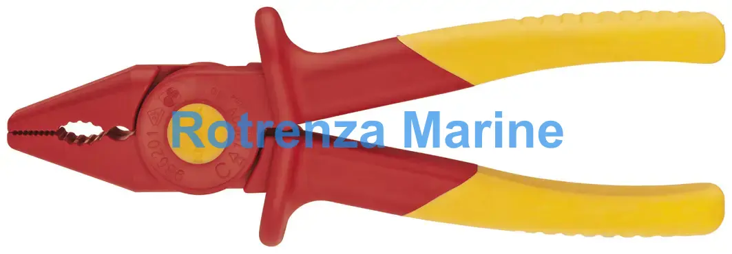 PLIER FLAT NOSE INSULATED, PLASTIC LENGTH 180MM