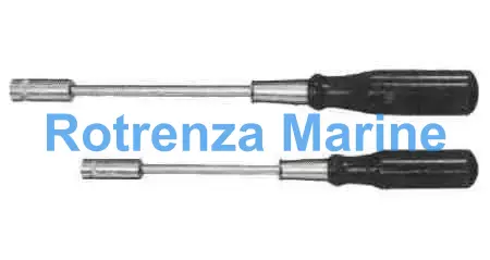 NUT DRIVER HEXAGON WOOD HANDLE, OPENING 8.0MM