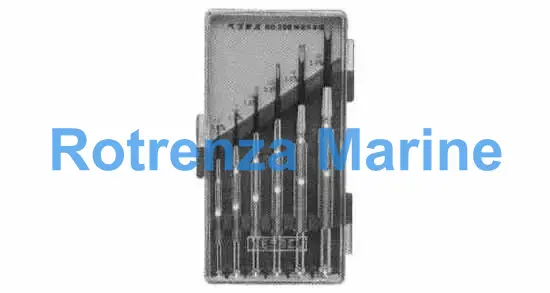 SCREWDRIVER SET WATCH MAKER'S, 6'S SLOTTED