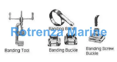 BANDING BUCKLE STAINLESS STEEL, 6.4MMX100PCS