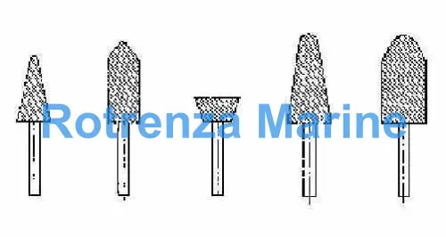 WHEEL MOUNTED SHAPE-AJ4, 19X45X40MM SHAFT DIAM 6MM