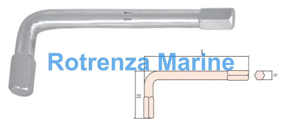 WRENCH ALLEN HEXAGON, STAINLESS STEEL 1.5MM