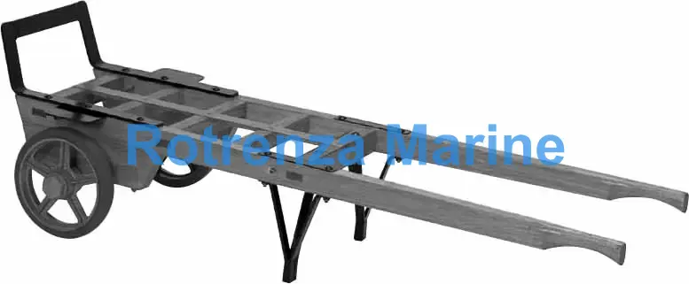 TRUCK WOOD WITH 2 STEEL WHEEL, 450X1750MM LOAD CAPACITY 500KG