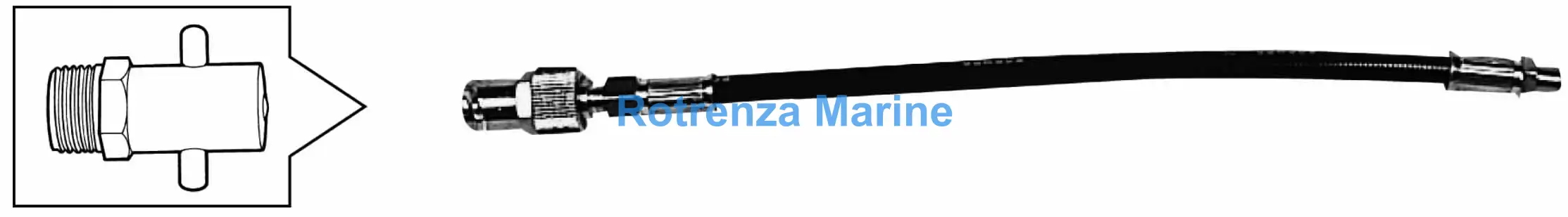 FLEXIBLE EXTENSION HOSE PT 1/8, FOR PIN TYPE GREASE NIPPLE