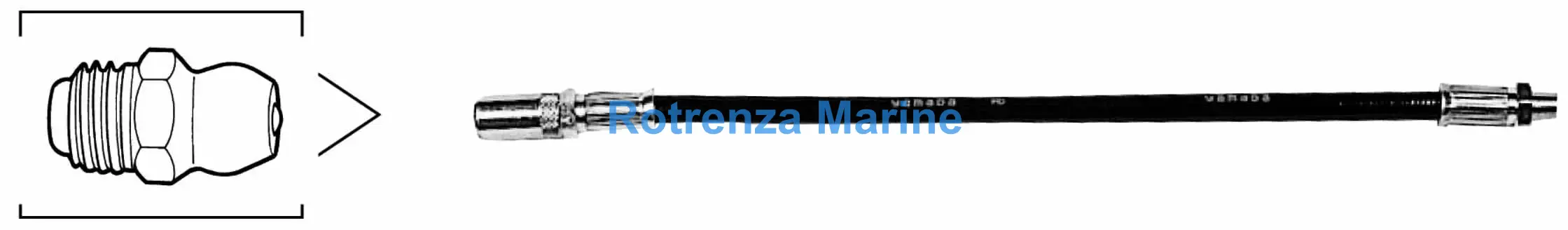 FLEXIBLE EXTENSION HOSE PT 1/8, FOR HYDRAULIC/STRAIGHT NIPPLE