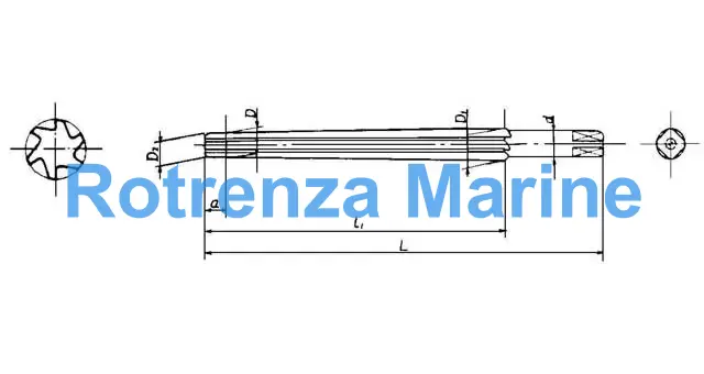 REAMER HAND 1/50 TAPER PIN, STRAIGHT FLUTE 1.2MM