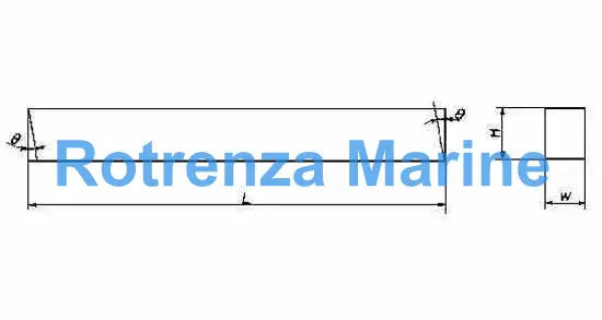 TOOL BIT RECTANGULAR FLAT HSS, 6X12X200MM