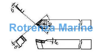 TOOL WITH CARBIDE TIP SINGLE, #35-6 STRAIGHT 30X35X200MM