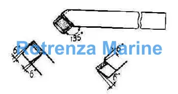 TOOL WITH CARBIDE TIP SINGLE, #42-4 LEFT HAND 25X25X160MM