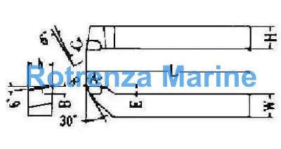 TOOL WITH CARBIDE TIP SINGLE, #92-3 LEFT HAND 25X32X160MM