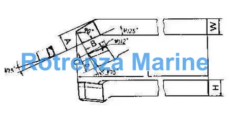 TOOL BIT TIP WELDED HSS BENT, RIGHT HAND-25 25X25X200MM
