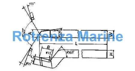 TOOL BIT TIP WELDED HSS POINT, NOSE STRAIGHT-25 25X25X280MM