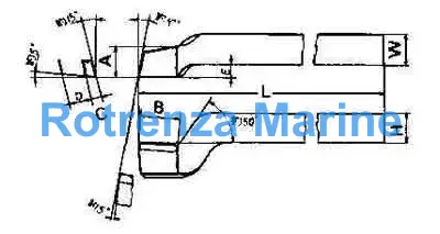 TOOL BIT TIP WELDED HSS KNIFE, LEFT HAND-32 32X32X355MM