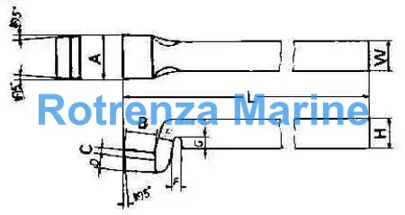 TOOL BIT TIP WELDED HSS SPRING, FINISHING-20 20X20X220MM