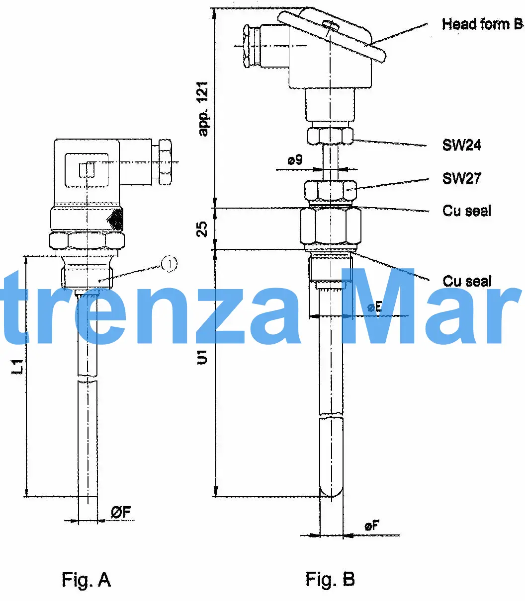 SENSOR TEMP FOR COOLING WATER, SIKA W/FURTHER DETAILS
