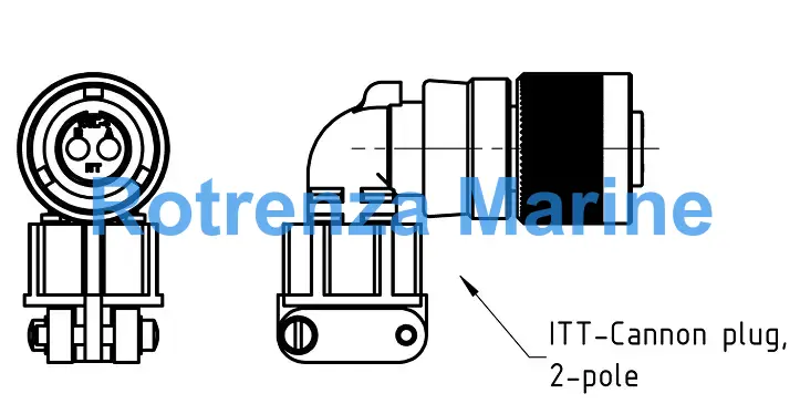 PLUG MILITARY 90° ANGLE F/DIAL, THERMOMETER KOMBITEMP K8312 V2