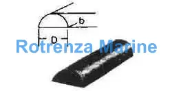 STEEL HALF-ROUND HOT-ROLLED, 37.5X75MM 6MTR