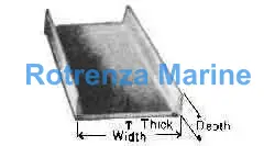 STEEL CHANNEL HOT-ROLLED, 100X50X5MM 20FEET