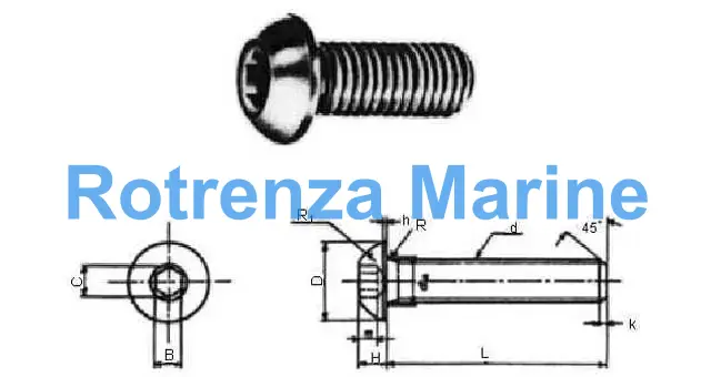 SCREW SOCKET BUTTON HEAD, WITH FURTHER DETAIL