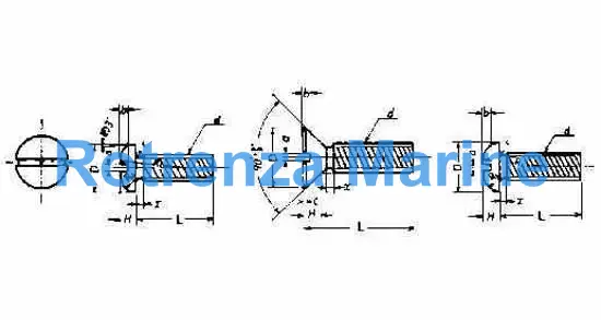 SCREW MACHINE SLOTTED HEAD, WITH FURTHER DETAIL