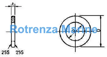 WASHER PLAIN ROUND BRASS, M22.0