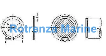 RETAINING RING STEEL (C TYPE), WITH FURTHER DETAIL
