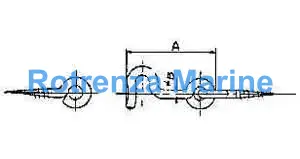 GATE HOOK & EYE BRASS 38X3MM