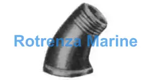 ELBOW STREET MALLEABLE CAST, IRON GALV 45DEG 3/8