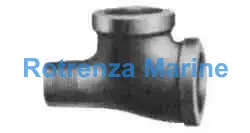 TEE SERVICE MALLEABLE CAST, IRON BLACK 1/8