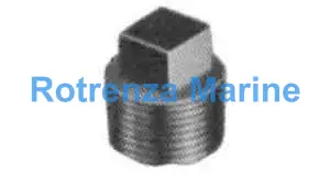 PLUG SQUARE HEAD MALLEABLE, CAST IRON GALV 1