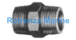 NIPPLE HEXAGON MALLEABLE CAST, IRON GALV 1-1/4