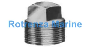 PLUG SQUARE HEAD BRASS 1-1/4, THREADED