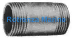 NIPPLE ROUND STAINLESS STEEL, 2 THREADED
