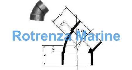 ELBOW PVC 45DEG FOR DRAIN, SIZE 50