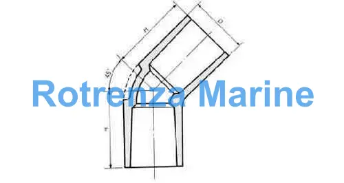 ELBOW PVC 45DEG, FOR WATER SUPPLY SIZE 13